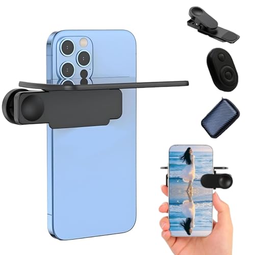 Smartphone Camera Mirror Reflection Clip Kit with Bluetooth Remote Control- Capture Stunning Reflections Instantly