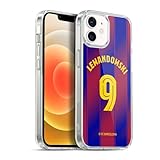 Head Case Designs FC Barcelona Robert Lewandowski 2025/26 Players Home Kit Gel Case [Military Grade] Compatible with Apple iPhone 12/iPhone 12 Pro and Compatible with MagSafe