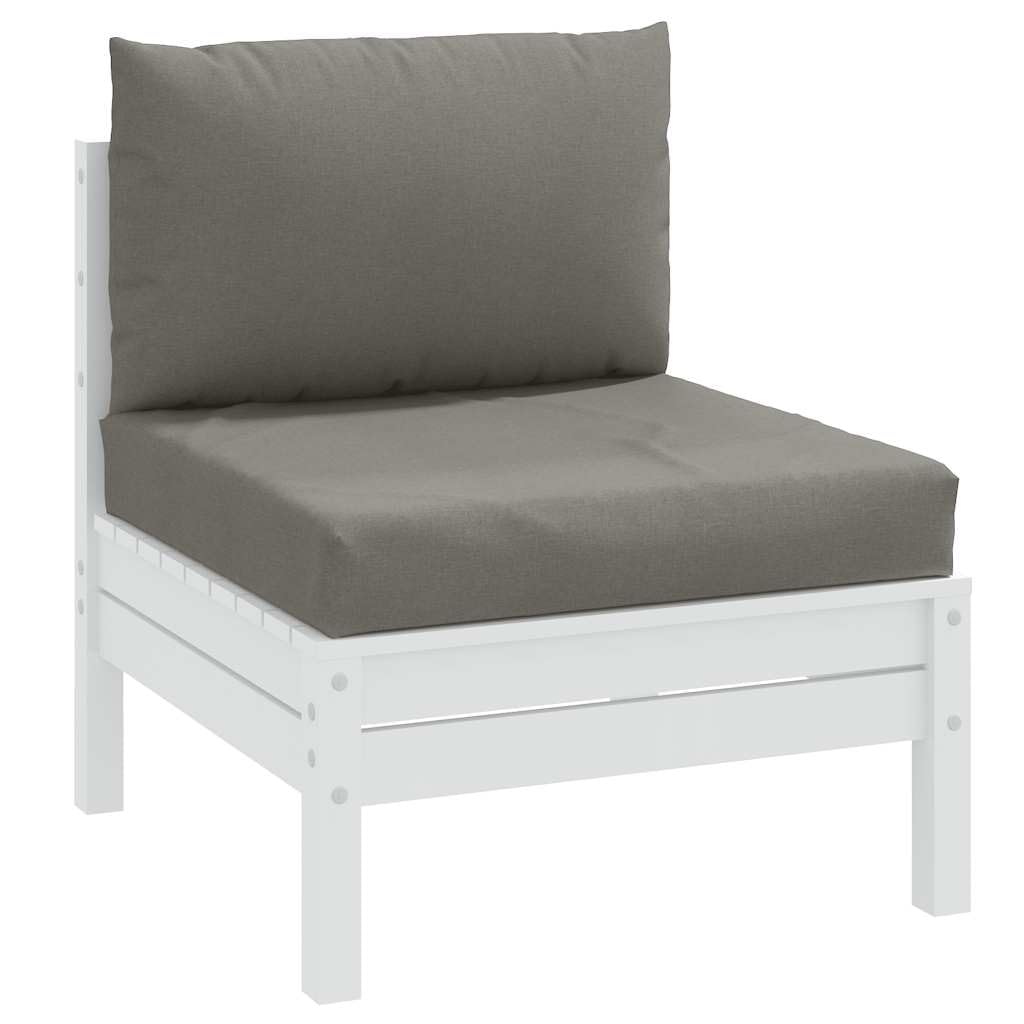 Coussin d'assise et de dossier gris foncé 60x60 pour canapé de palette et salon de jardin extérieur