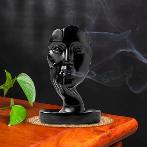 Porte-encens visage en céramique Teksome pour bâtonnets et cônes - 6