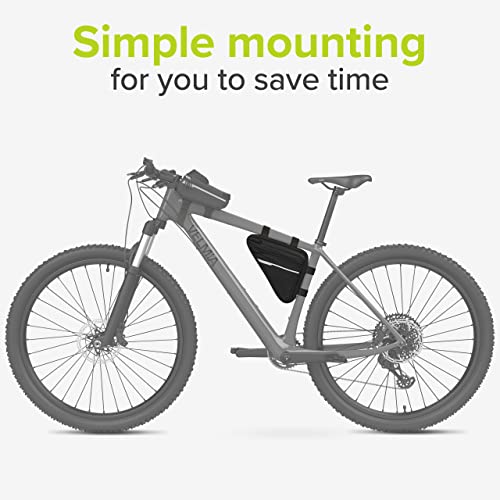 VELMIA Triangle Bike Bag waterproof and reflective with plenty of Storage I Bike Frame Bag for Bicycle Lock, Tools or Jacket I Bike Pouch, Bike Bags - Thumbnail 7