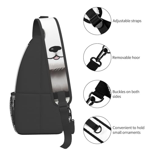 Bolso Cruzado para Hombre Bolsa Diagonal Negra Panda miniatura 5
