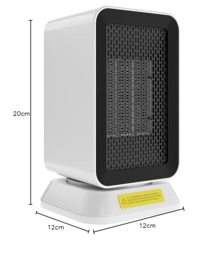 PANACARE Heizlüfter, Elektroheizkörper 1500W mit 3 Leistungsstufen/ 70° drehung/ PTC- Keramik/ Überhitzungs- und Kippschutz für Betrieb im Büro, Wohnzimmer, Schlafzimmer usw-2