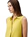 Calvin Klein Women's Crepe Sleeveless Button-Down Top