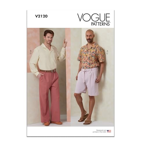 Patrons Vogue V2120BB chemise et shorts homme pour un look été