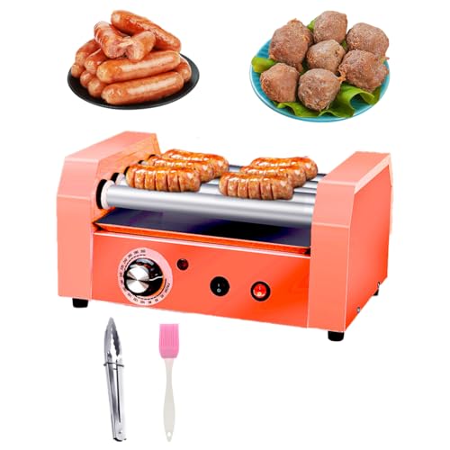 Macchina elettrica per hot dog con cestello rotante a 360° e controllo della temperatura per una facile cottura casalinga