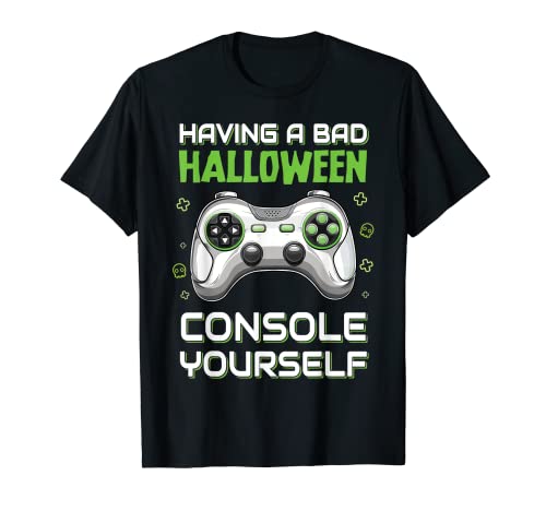 Gamer Halloween Costume Shirt Console Yourself Funny Gaming t-shirt, Preto, S