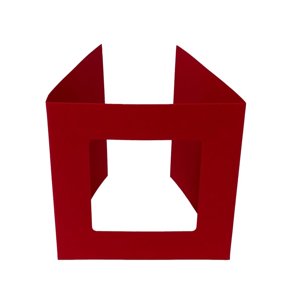 Square Aperture Square Cards - Christmas Red (Pack of 5), Square Red, 130mm x 130mm - Image 3