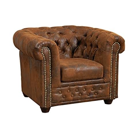 MASSIVMOEBEL24.DE | Chesterfield - Sessel aus Polyester Cover