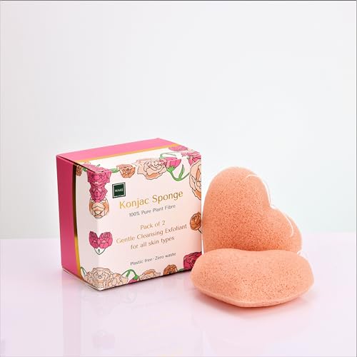 100% Natural Konjac Sponge (Pack of 2) Inspired by Korean & 