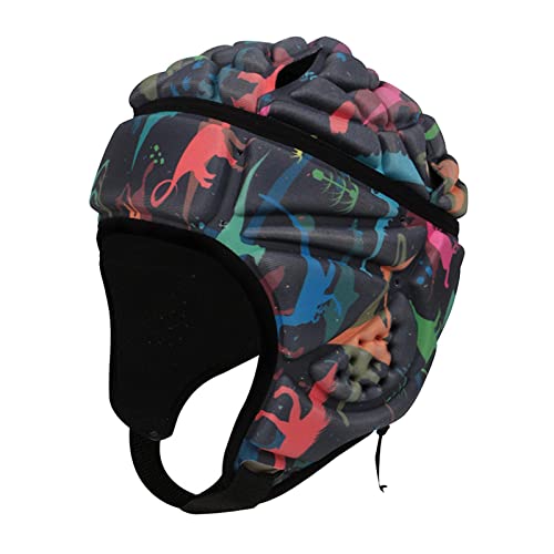 PciDinFo Rugby Casco Protector Acolchado EVA Ajustable Casco Deportivo para Fútbol Americano Hockey Transpirable y Cómodo Adecuado para Adultos y, Vistoso