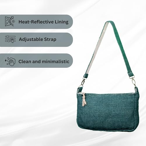 Luna Hemp Shoulder Bag with Adjustable & Detachable Strap | Eco-Friendly Sling Bag with Premium Zipper Closure2