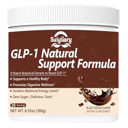 Suiyilary GLP-1 Booster Supplement Powder, Yerba Mate, Natural 9 Plant Extracts, Activate GLP-1