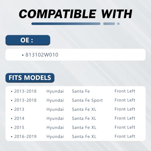 Image of KELOKE Door Latch Lock Actuator Compatible with Hyundai Santa Fe 2013-2018, Santa Fe Sport 2013-2018, Santa Fe XL 2013-2019, Sport Utility, Front Left Driver Side, Replace# 813102W010 81310-2W010
