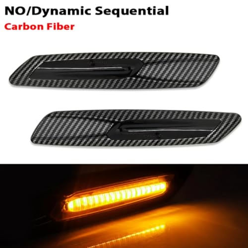 Intermitente lateral para BMW Serie 1 3 5 E90 E60 luz dinámica ahumada 2