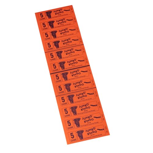 Image of 6000 5 PAGE GAMES JUMBO BINGO TICKETS 12 TO VIEW JUMBO BINGO BOOKS