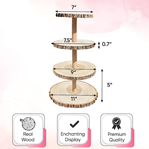 Southern Blessings Rustic Cupcake Stand - Rustic Cake Stand - Wedding Cake Stand - Rustic Wedding Decor - Wooden Cupcake Stand - Wood Cake Stand - Winnie the Pooh Baby Shower Decorations - Woodland