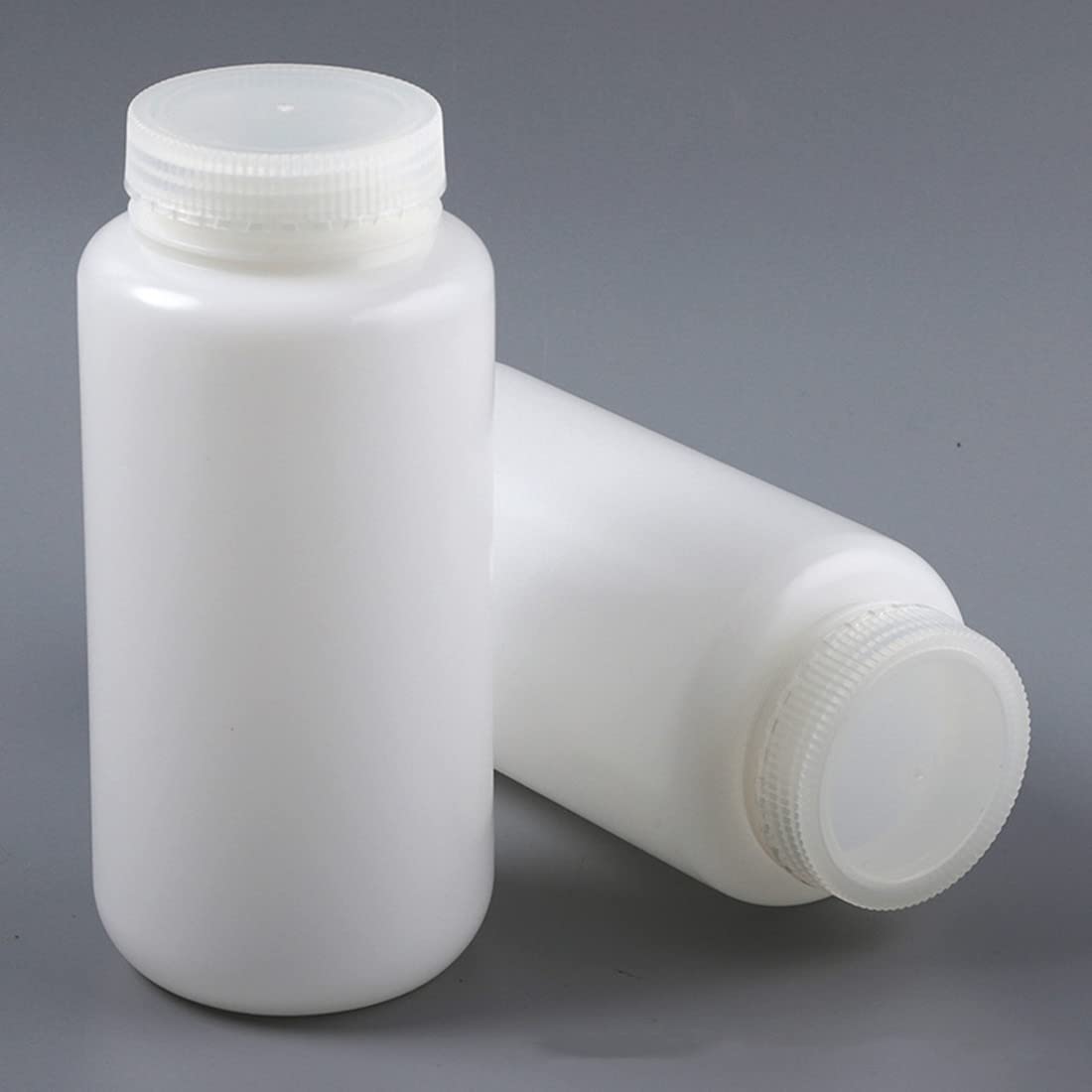Heyiarbeit 10 recipientes de plástico vacíos de laboratorio cilíndricos para productos químicos, reactivos, botellas de polietileno de 1000 ml