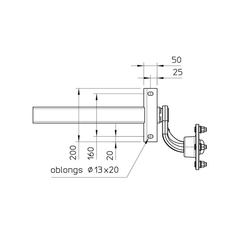 MAXTER 2 Demi-essieux Remorque à Souder 750KG 4TR 100