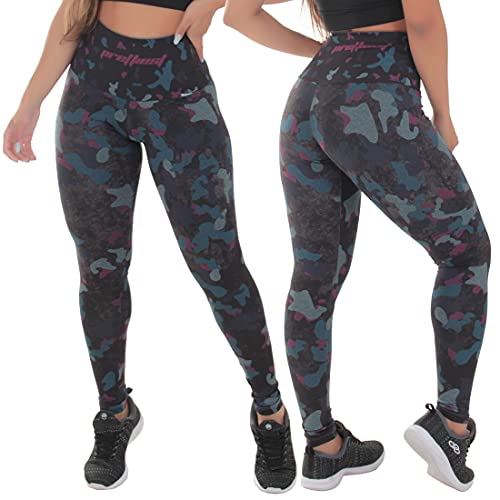 Kit com 2 Leggings Mescla Sublimadas Cintura Alta Suplex (M, Preto)