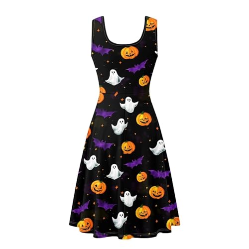 Image of Women Stylish Tank Dresses Sleeveless Round Neck Midi Casual Dress with Pocket for Summer