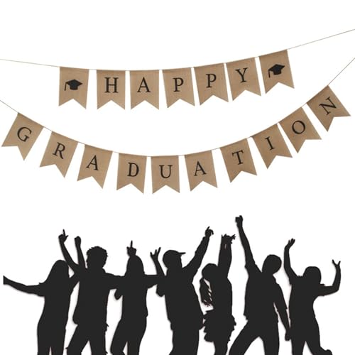 Eterspr Graduation Banner Garland, Brown and Black We Are So Proud of You Graduation Bunting Party Home Party Favors (Brown)