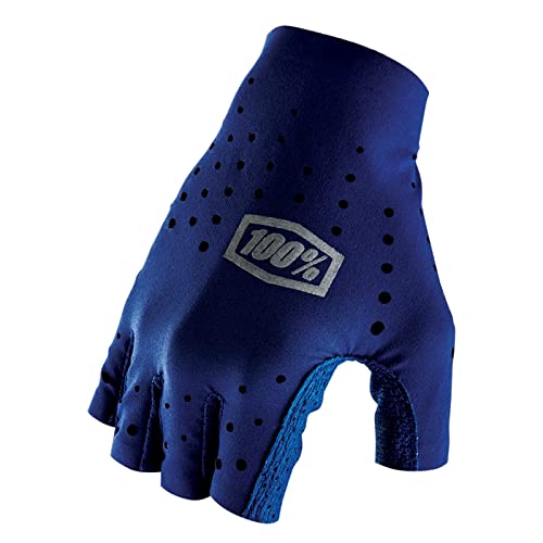 Gants Sling Bike Short Finger 100% en taille M coloris Navy pour cyclisme adulte