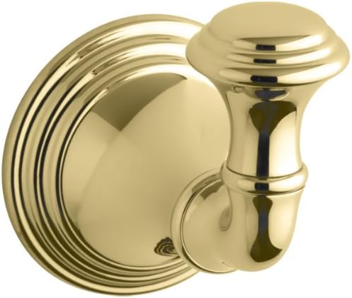 Kohler 580225 K-10555-PB Devonshire Robe Hook, Vibrant Polished Brass