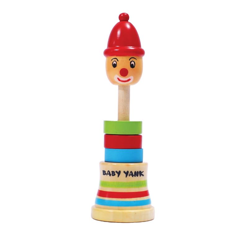 BABY YANK Wooden Clown Rattle to Develop Sensory Skills for Newborn Babies, Infants, Toddlers, Safe & Non-Toxic Wooden Rattle Toy (0 to 1 Years) Multicolour (B0DBQ7JYD6) Amazon Price History, Amazon Price Tracker