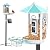 Metal Bird Feeder with Camera and 74.5 Inch Pole - Smart Camera Bird Feeder Solar Powered with 2K Live Stream for Backyard, AI Identify Auto Capture Videos, Unique Outdoor Gifts for Mom and Dad