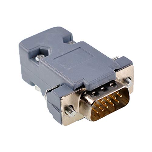 10 sets conector VGA macho DB15 con cubierta plástica miniatura 5