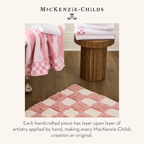 Image of MACKENZIE-CHILDS Cotton Hand Towel, Pink-and-White Rosy Check