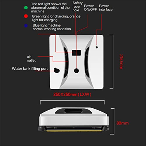 UIBAO Window Cleaning Automatic Robot Electric Glass Vacuum Cleaner Glass Cleaning Robotic Window Vacuum Cleaner Magnetic Remote Window Cleaner,for High-rise Windows Tiles Bathroom and Marbles - Image 6