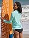 Ewedoos Rash Guard for Women UPF 50+ Sun Protection Clothing Swim Shirts for Woman SPF Shirts Long Sleeve UV Sun Shirts Light Green
