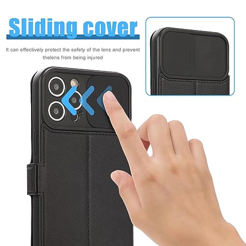 Étui en cuir vert pour iPhone 12 Pro avec clapet de protection - 3