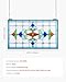 VEVOR Stained Glass Window Panel, 26 x 16 in, Tiffany Style Hanging Transom Window Panel with Chain, Large Horizontal Rectangle Stain Glass, Vintage Traditional Art Handcrafts for Kitchen Home Decor