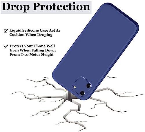 Image of A rtistque Liquid Silicone Back Cover Case for Realme C11 Shockproof TPU Soft Flexible with Camera Protection - Blue
