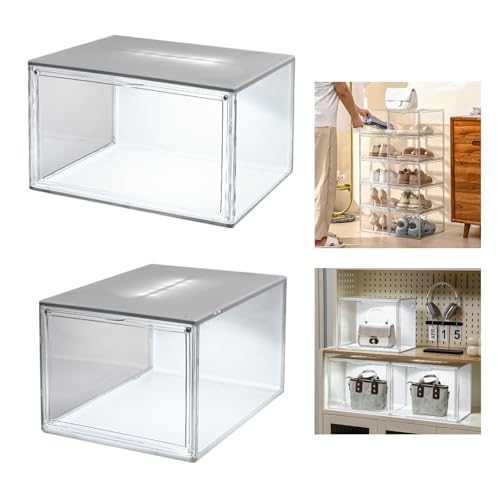 Boîte de rangement à chaussures transparente LED pour sublimer votre dressing moderne - 3