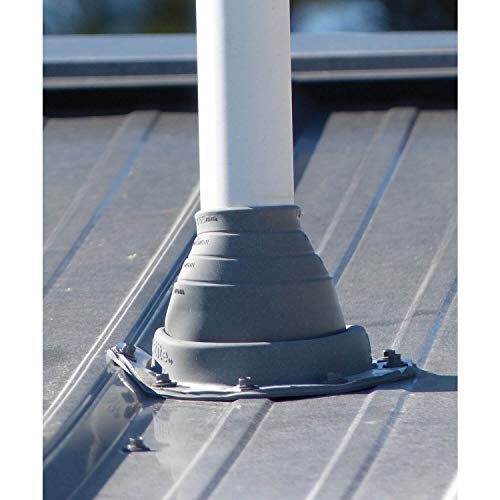 Dektite #2 (Dfe102B) Square Black Epdm Flexible Pipe Flashing, Roof Jack, Pipe Boot Flashing Dektite (For Od Pipe Sizes 1/4" - 3") #TOP2