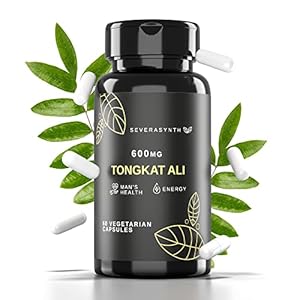 Tongkat Ali Ultra High Strength, Support Natural Energy, Stamina, Athletic Performance, Non-GMO 600mg 60 Capsules