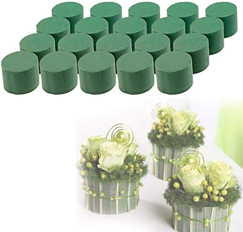Silk Flower Warehouse 20 x Wet Cylinder for Fresh Flowers Foam Sponge for Weddings & Florist Floral Funeral Arrangements DIY Craft Supplies