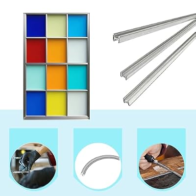 7/32 H Zinc Came for Stained Glass Projects, 24ft H-Channel Zinc Came, Flat, 3ft x 8 Strips