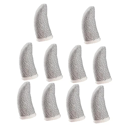 TOVINANNA 10 Pack Game Prop Finger Sleeves Breathable Anti-Sweat Elastic Fit Finger Protectors for Sports (Black)