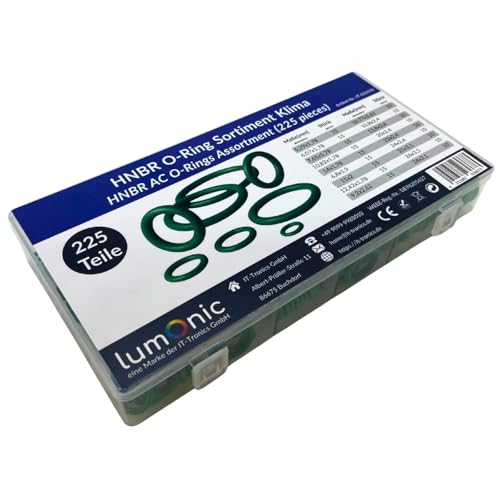 O-Ring Sortiment 595-tlg. – 36 Größen Ø 3–22 Mm, NBR-Gummi (70 Shore A), öl- & Hitzebeständig, Grün, In Stabiler Box – Für Klimaanlagen, Autos, Hydraulik & Co. – Perfekt Für Heimwerker & Profis