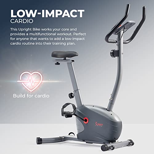 Sunny Health & Fitness Performance Upright Exercise Bike with 8-Level Magnetic Resistance, Pulse Sensor & Exclusive SunnyFit® App Enhanced Bluetooth Connectivity - SF-B220030 by Sunny Health & Fitness - Image 3