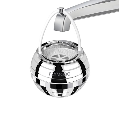 Image of FLYMOOO Bath Filter for Tub, Bathtub Faucet Water Filter with 8 Stages & 2,500 Gallons of Filtration to Reduce Contaminants for Softer, Smoother Skin (Silvery)