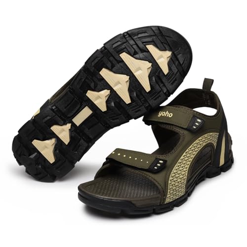 Image of YOHO TrailX Sports Sandals for Men, Cushion Comfort, Lightweight & Anti Skid Floaters for Walking & Trekking, Footwear for Man /Boys /Gents