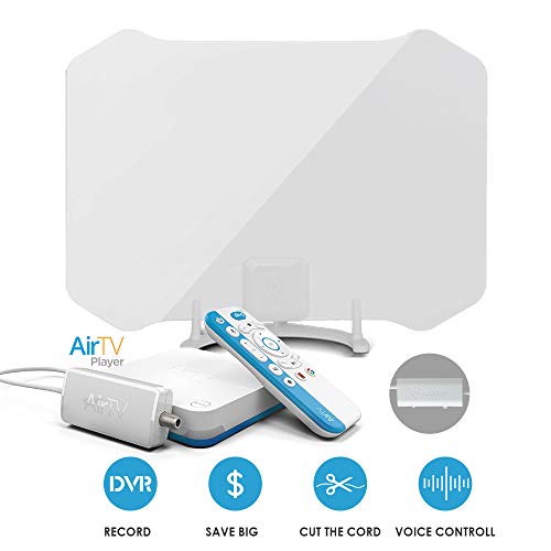 AirTV Player with Dual-Tuner Local TV Adaptor and ANTOP AT-133B 50 Miles Amplified