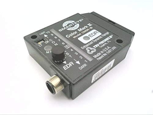 TRI-TRONICS CMSR-1BF1 1/2-3 INCH OPPOSED Mode Range, 1/4-3/8 INCH Proximity Mode Range, 10 MS Pulse Stretcher, 12-24 VDC, 4-PIN, 85 MA, M12 Connector, NPN/PNP Output, PHOTOELECTRIC Sensor, Polar
