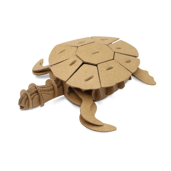 MegaCrea DIY Cardboard Model Turtle Small Model 15 x 12 x 3